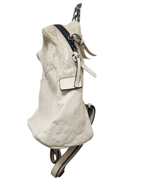INNUE Made in Italy Ivory Leather Backpack Chain Handle Purse main image 13